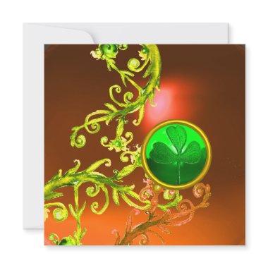 GREEN SWIRLS AND SHAMROCK ST PATRICK'S DAY PARTY