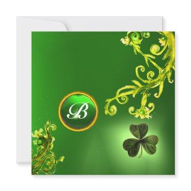 GREEN SWIRLS AND SHAMROCK ST PATRICK'S DAY PARTY