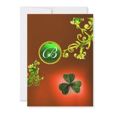 GREEN SWIRLS AND SHAMROCK ST PATRICK'S DAY PARTY Invitations