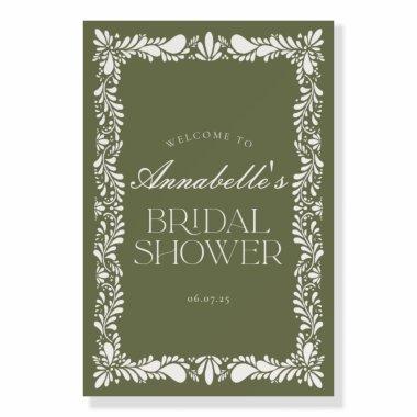Green Talavera Tile Fiesta  Welcome Foam Board