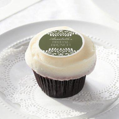 Green Talavera Tile Spanish Fiesta Bridal Brunch Edible Frosting Rounds
