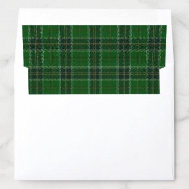 Green Tartan Pattern Envelope Liner