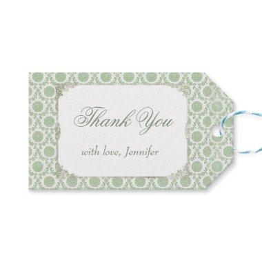 Green Vintage Shabby Bridal Shower Gift Tags