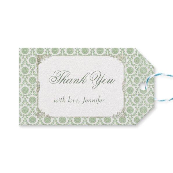 Green Vintage Shabby Bridal Shower Gift Tags