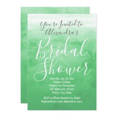 Green Watercolor Ombre Modern
