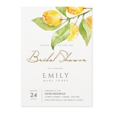 GREEN WATERCOLOUR FOLIAGE OLIVE BRIDAL SHOWER Invitations