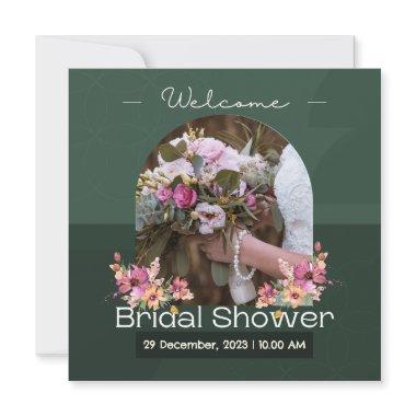 Green White Modern Welcome