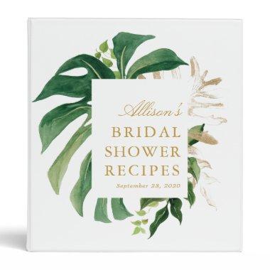 GreenerTropical Leaves Bridal Shower Recipe Binder