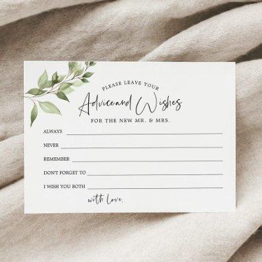 Greenery Advice and Wishes for Mrs. and Mrs.
