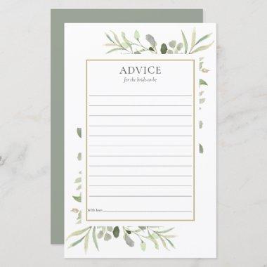 Greenery Advice For The Bride Bridal Shower Invitations