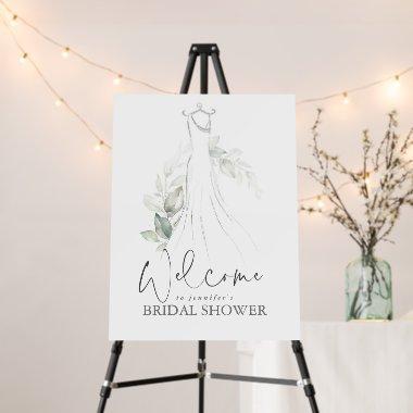 Greenery and Wedding Dress  Welcome Foam Board
