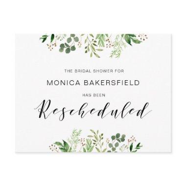 Greenery, Black font,  Reschedule Post