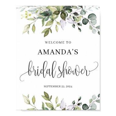 Greenery boho foliage  welcome sign