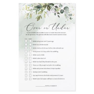 Greenery boho over or under  game