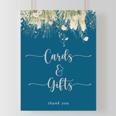 Greenery Boho Wildflower Navy  and Gifts Sign