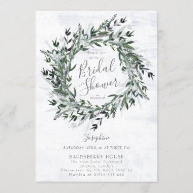 Greenery Bouquet Bridal Shower Invitations