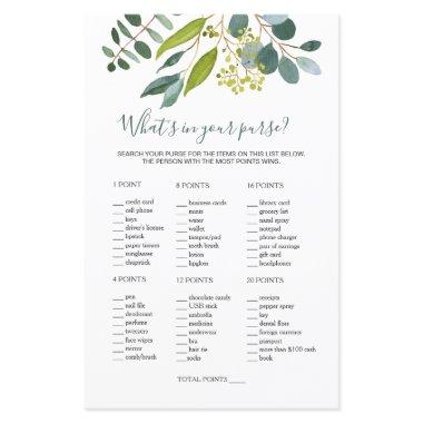 Greenery Bridal Purse game/Wedding Scramble