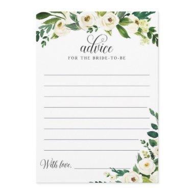 Greenery Bridal Shower Advice Card for Bride-to-be