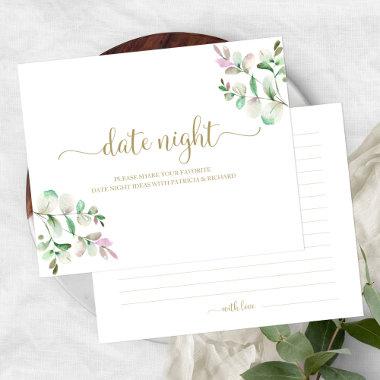 Greenery Bridal Shower Date Night Jar Invitations