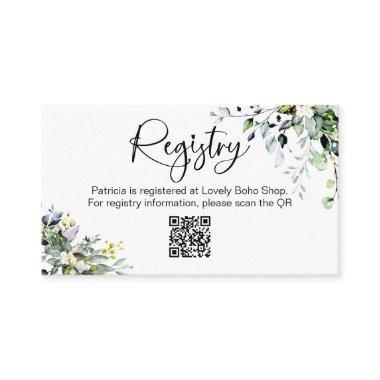 Greenery  Gift Registry QR Insert