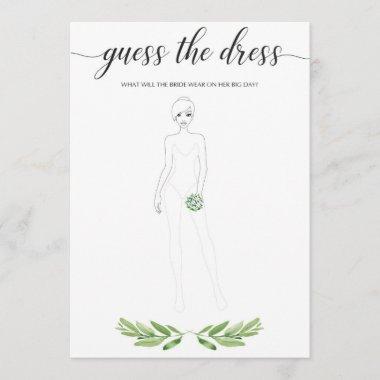 Greenery Bridal Shower Guess The Wedding Dress