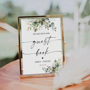 Greenery  Guest Book Sign