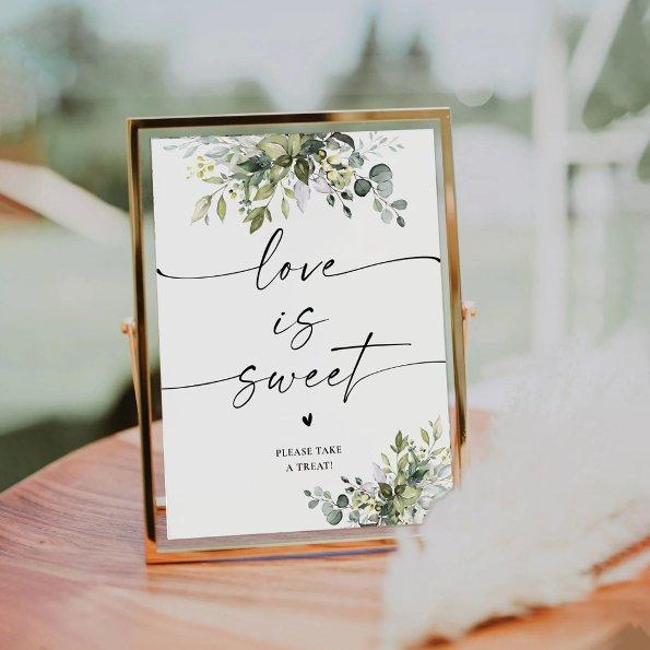 Greenery  Love Is Sweet Sign