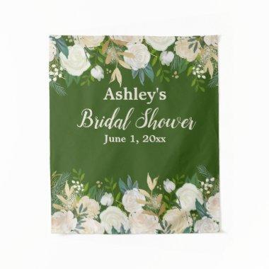 Greenery  Photo Booth Green Gold Prop Tapestry