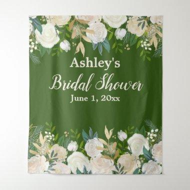 Greenery Bridal Shower Photo Booth Green Gold Prop Tapestry