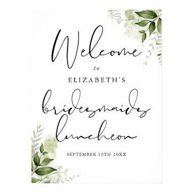 Greenery Bridesmaids Luncheon Welcome Sign
