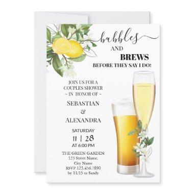 Greenery Bubbles and Brews Couples Shower