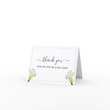 Greenery Calla Lily Wedding Thank You