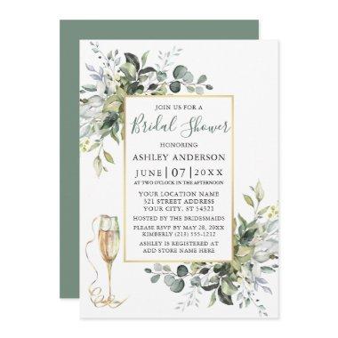 Greenery Champagne Glass Sage Green