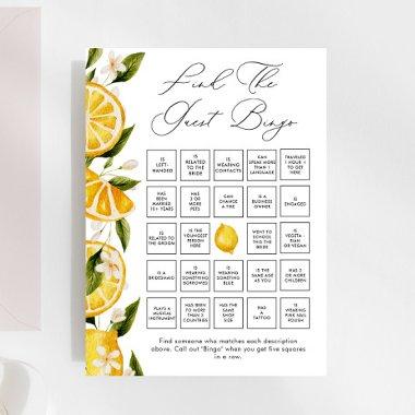 Greenery Citrus Find The Guest Bingo Game