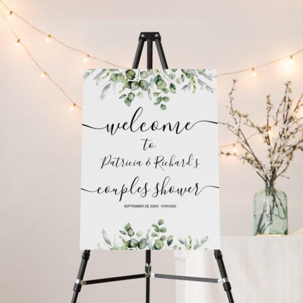 Greenery Couples Shower Welcome Sign Foam Board
