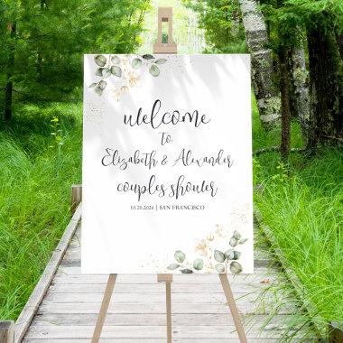 Greenery Couples Shower Welcome Sign Foam Board