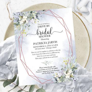 Greenery Drive By Bridal Shower Budget Invitations