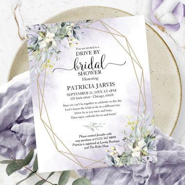 Greenery Drive By Bridal Shower Budget Invitations