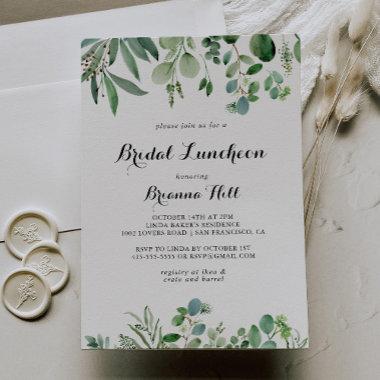 Greenery Eucalyptus Bridal Luncheon Bridal Shower Invitations