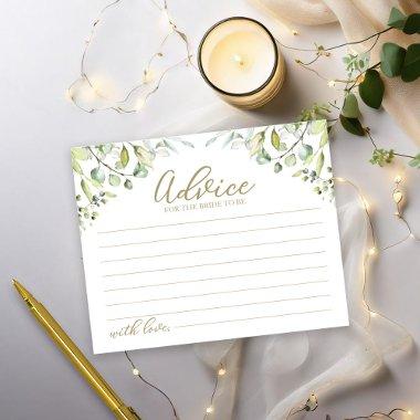 Greenery Eucalyptus Bridal Shower Advice Cards