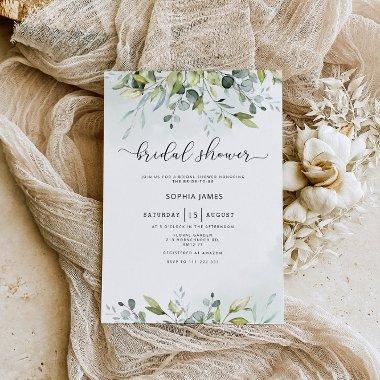 Greenery eucalyptus bridal shower Invitations