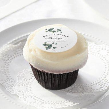 Greenery Eucalyptus Bridal Shower Party Favor Edible Frosting Rounds