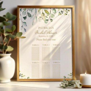 Greenery Eucalyptus  Seating Chart