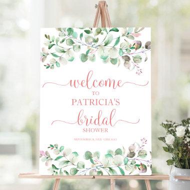 Greenery Eucalyptus Bridal Shower Welcome Sign
