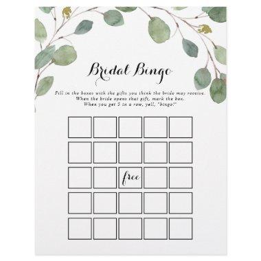 Greenery Eucalyptus Foliage Bridal Bingo Game