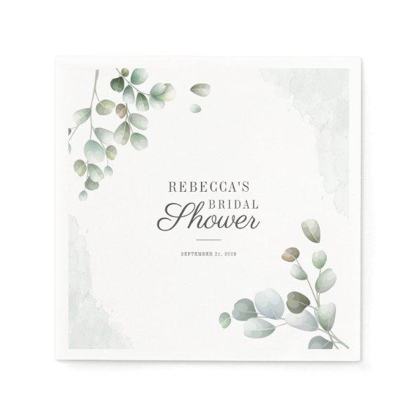 Greenery Eucalyptus Foliage  Paper Napkins