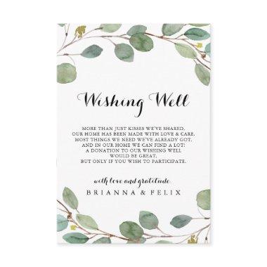 Greenery Eucalyptus Foliage Wedding Wishing Well Enclosure Invitations