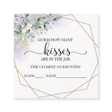 Greenery Eucalyptus Guess How Many Kisses Invitations