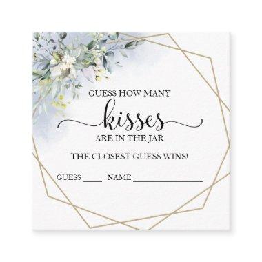 Greenery Eucalyptus Guess How Many Kisses Invitations