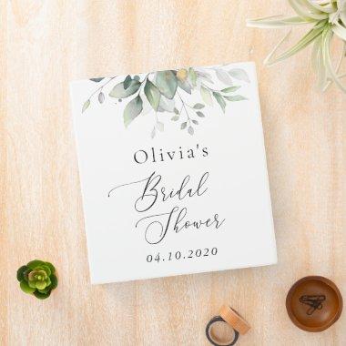 Greenery, Eucalyptus Leaves, Boho,  3 Ring Binder